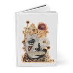 Vintage Collage Hardcover Journal — 'Shut up & be pretty' Botanical Face Art Notebook