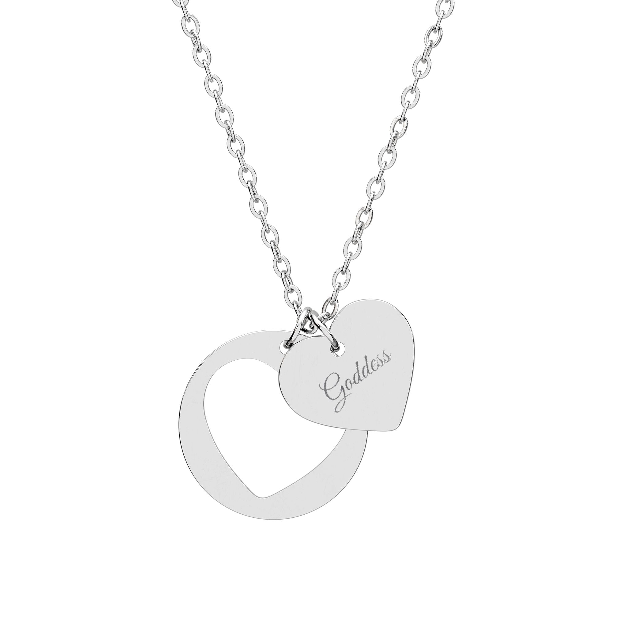 Personalize it! Engravable Heart Cutout Necklace