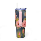 40oz Backlit Flowers Vacuum Tumbler
