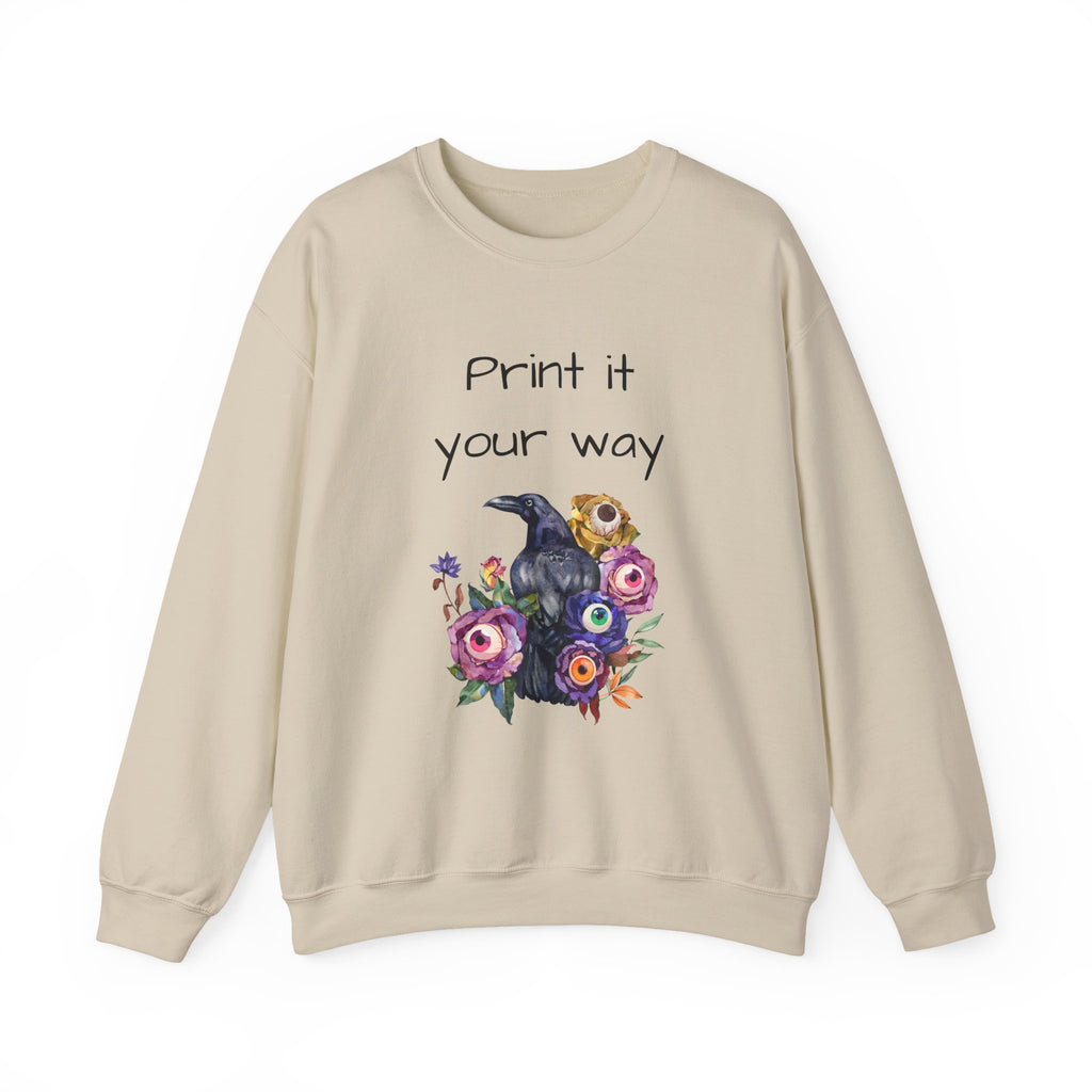 Personalize it! Crewneck Sweatshirt Surreal Design, Casual Pullover