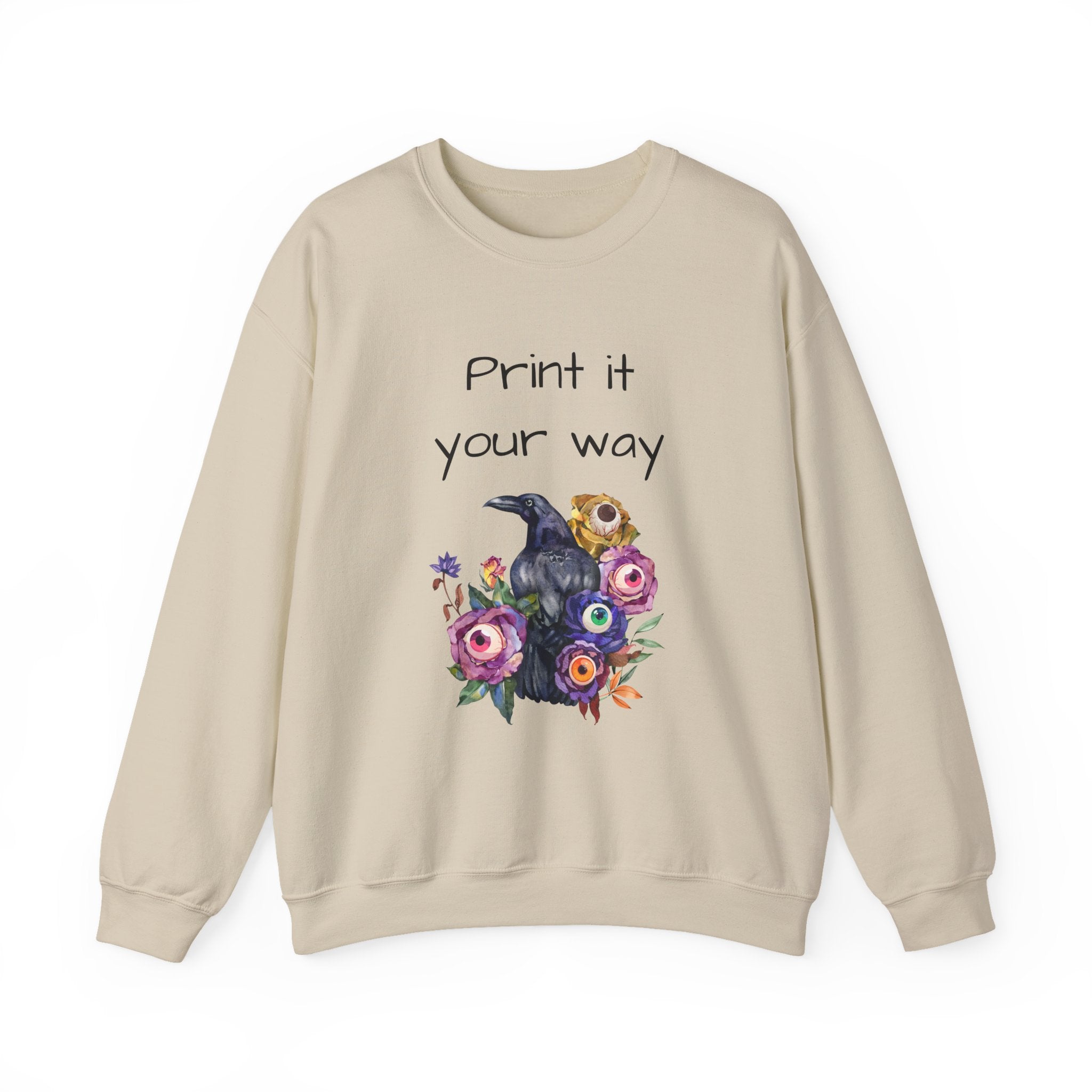 Personalize it! Crewneck Sweatshirt Surreal Design, Casual Pullover