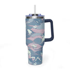 Nessie Waves 40oz Vacuum Tumbler — Insulated Travel Mug