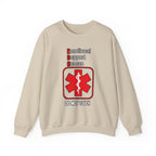 Emotional Support Human Sweatshirt – Medical Symbol “Do Not Touch” Crewneck
