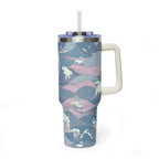 Nessie Waves 40oz Vacuum Tumbler — Insulated Travel Mug
