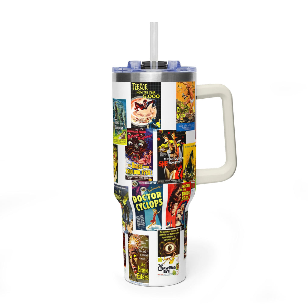 40oz B-Movies Retro Horror Poster Vacuum Tumbler