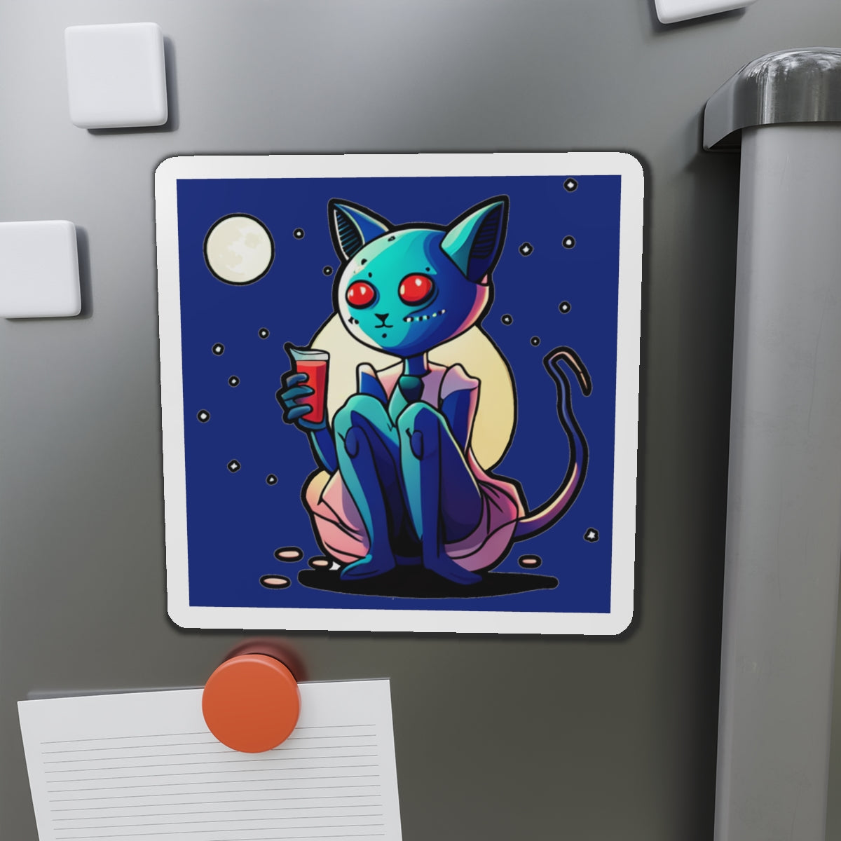Alien Cat Die-Cut Magnet