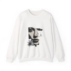 Collage Sweatshirt — Monochrome Floral Portrait Crewneck