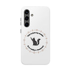 Tough Phone Case — “This Is Just My Avatar, I’m Really a Housecat” Cute Celestial Cat Protective Cover