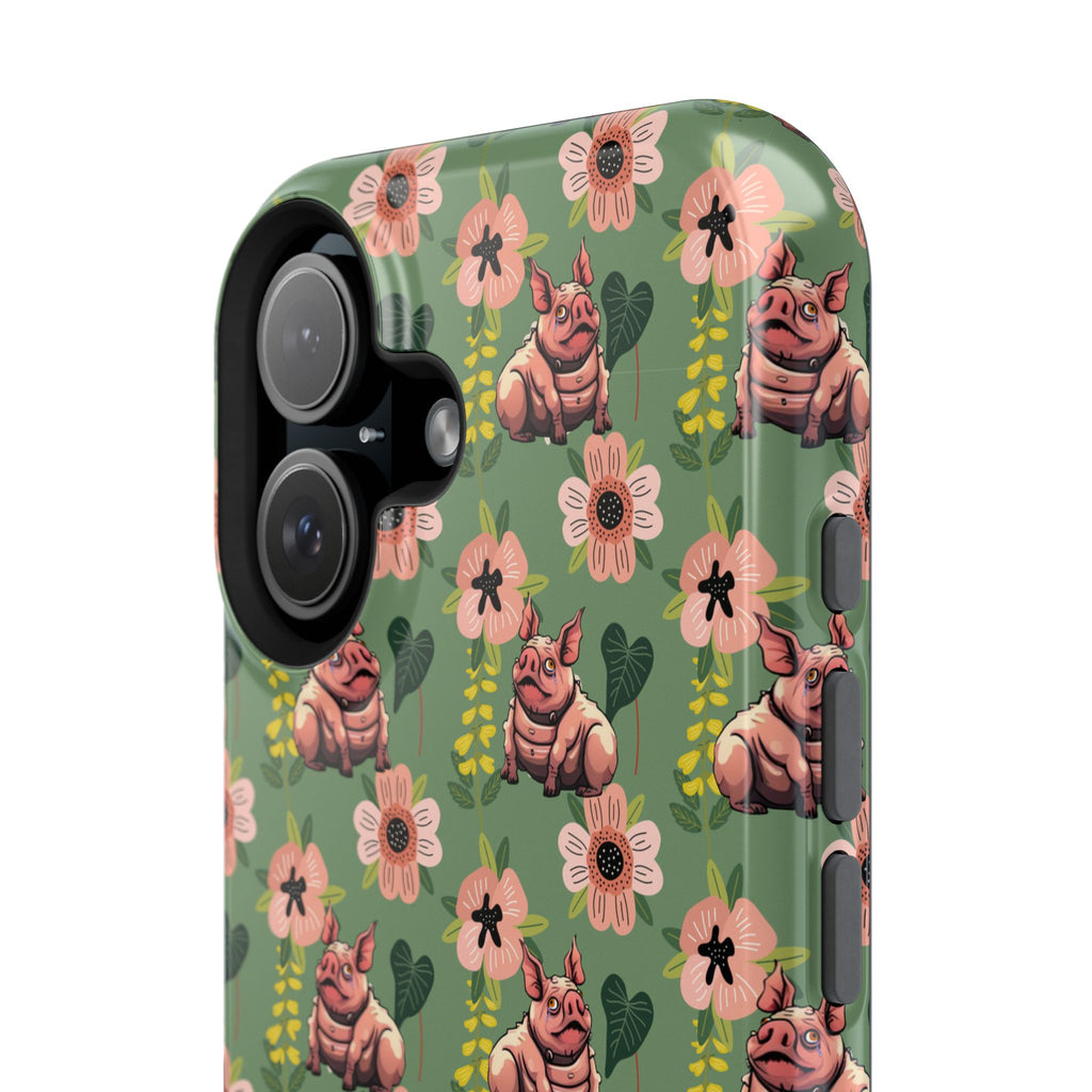 Floral Squonk Pattern Impact Phone Case — Protective iPhone Cover with Pink Flowers