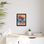 Personalize it! "My Worth is Not Conditional" Framed Matte Canvas Print Motivational Wall Art