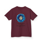 Personalize it! Youth 'Wear Your Imagination' Blue Flower Face Graphic