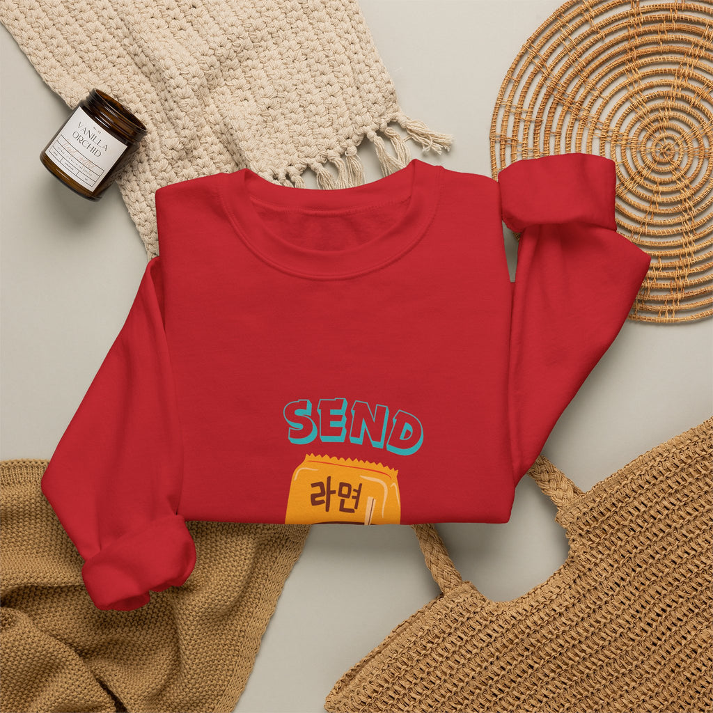 Send Noods Sweatshirt — Cute Ramen Graphic Crewneck