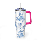 40oz Girly Western Floral Tumbler