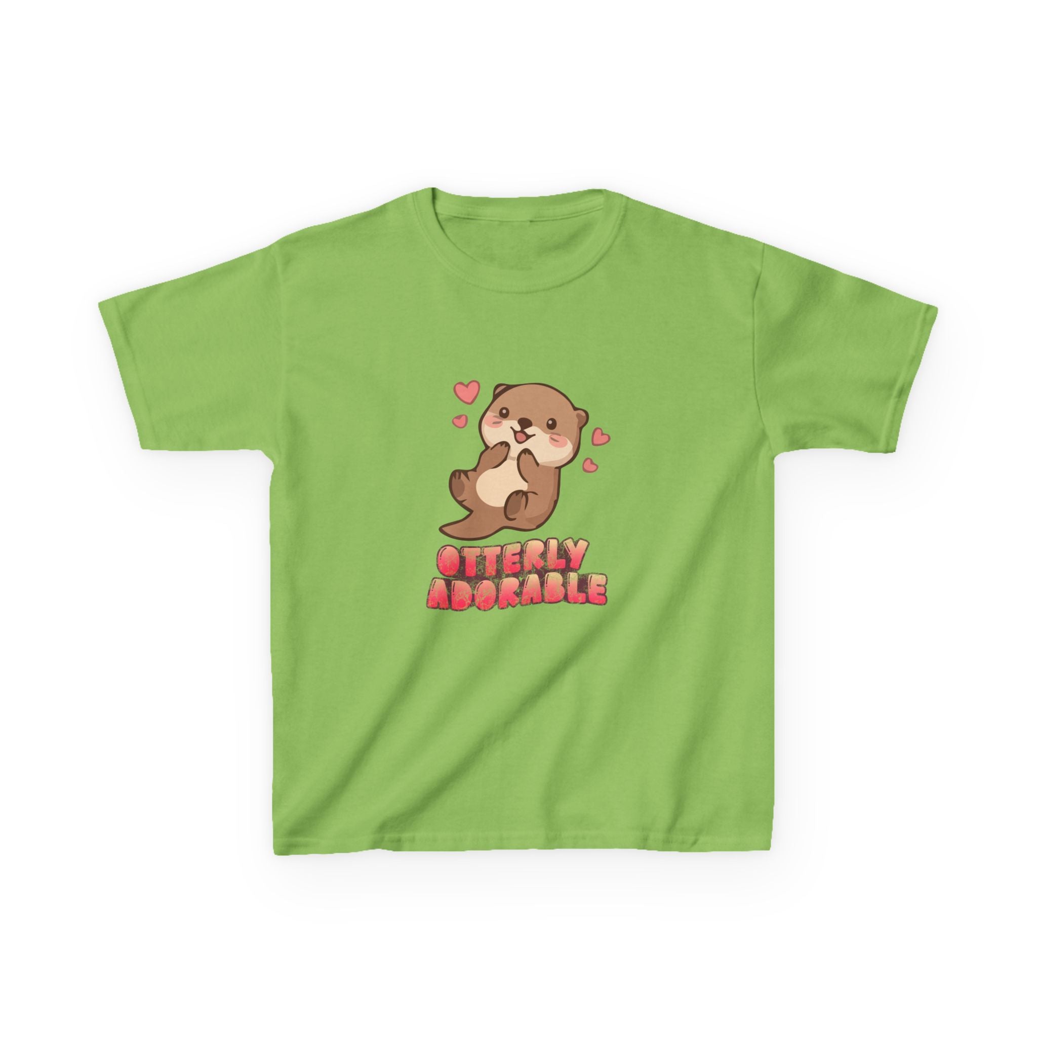 Kids Tee "Otterly Adorable" Heart Graphic Tee