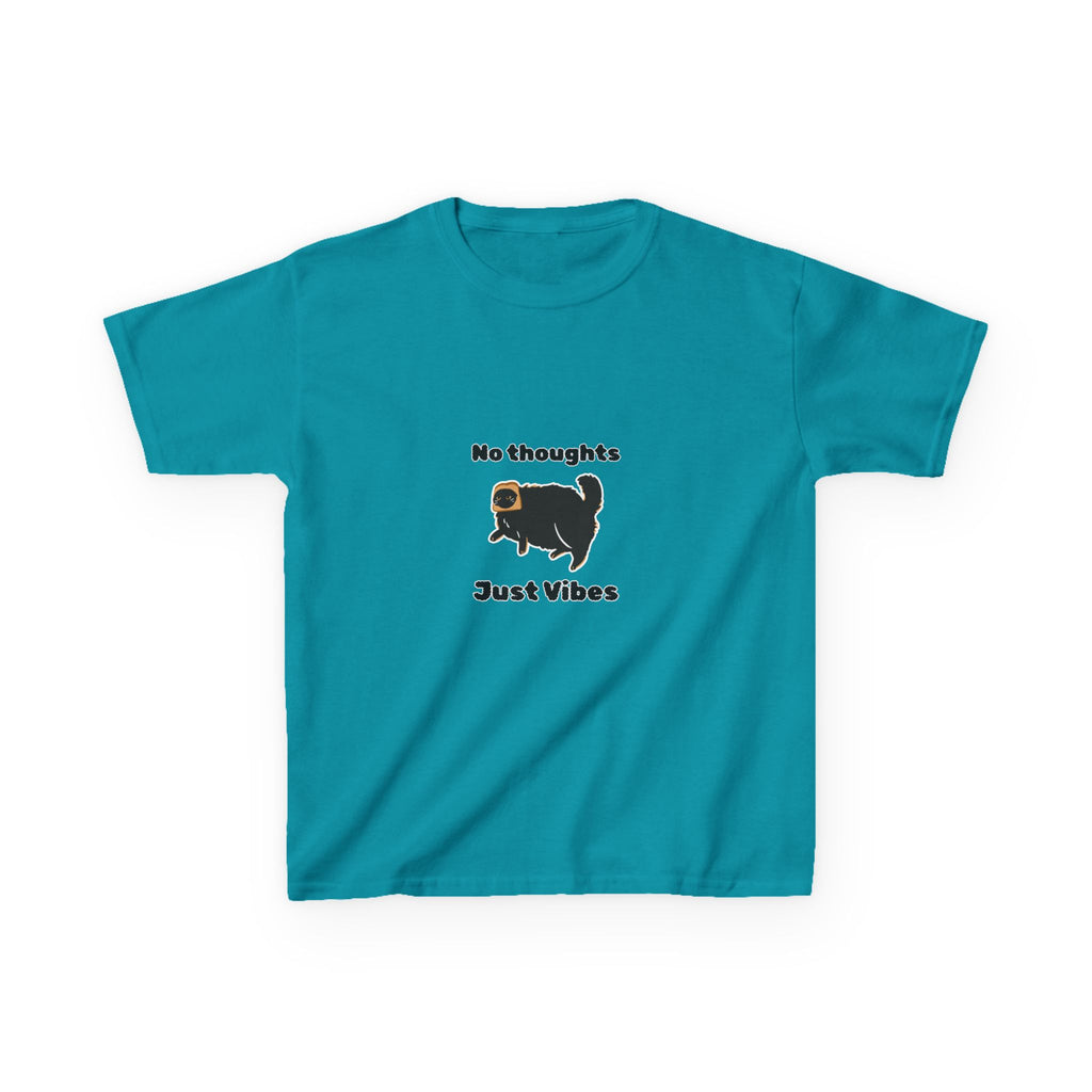 Youth 'No Thoughts Just Vibes' Cat Graphic Shirt