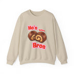 Crewneck Sweatshirt — "Ho's Before Bros" Food Pun Graphic