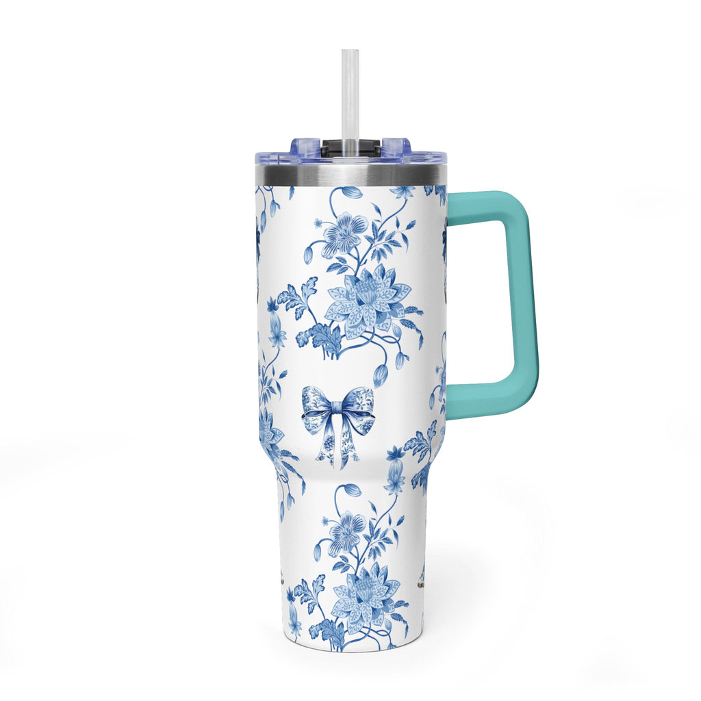 40oz Girly Western Floral Tumbler
