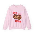 Crewneck Sweatshirt — "Ho's Before Bros" Food Pun Graphic