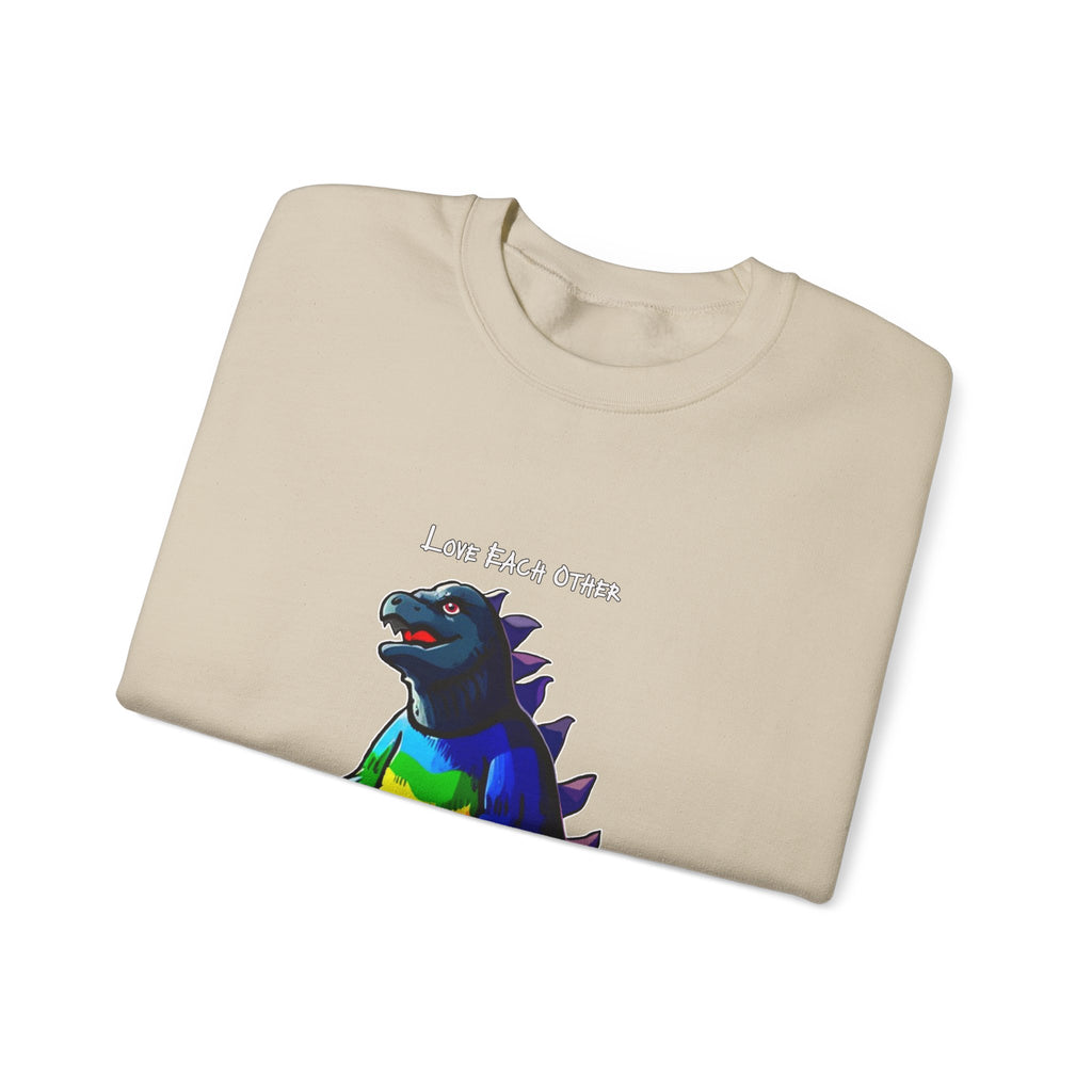 Godzilla Love Rainbow Crewneck Sweatshirt