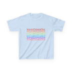 Youth Rainbow Dachshund Pattern Cute Dog Graphic Tee