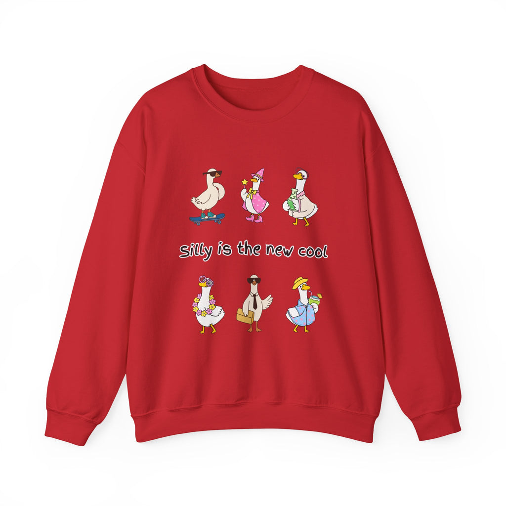 Silly Is The New Cool Sweatshirt — Cute Dancing Ducks Graphic Crewneck