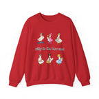 Silly Is The New Cool Sweatshirt — Cute Dancing Ducks Graphic Crewneck