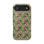 Floral Squonk Pattern Impact Phone Case — Protective iPhone Cover with Pink Flowers