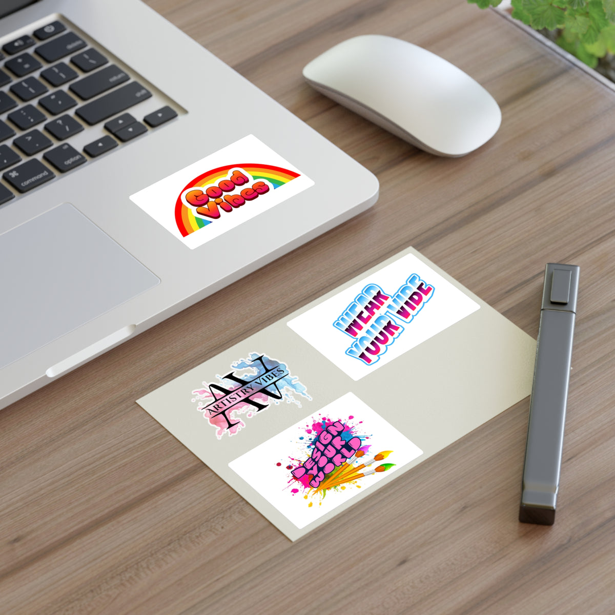Vibrant Vibes Sticker Sheet – Artistry, Good Vibes & Wear Your Vibe Decals