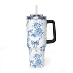 40oz Girly Western Floral Tumbler