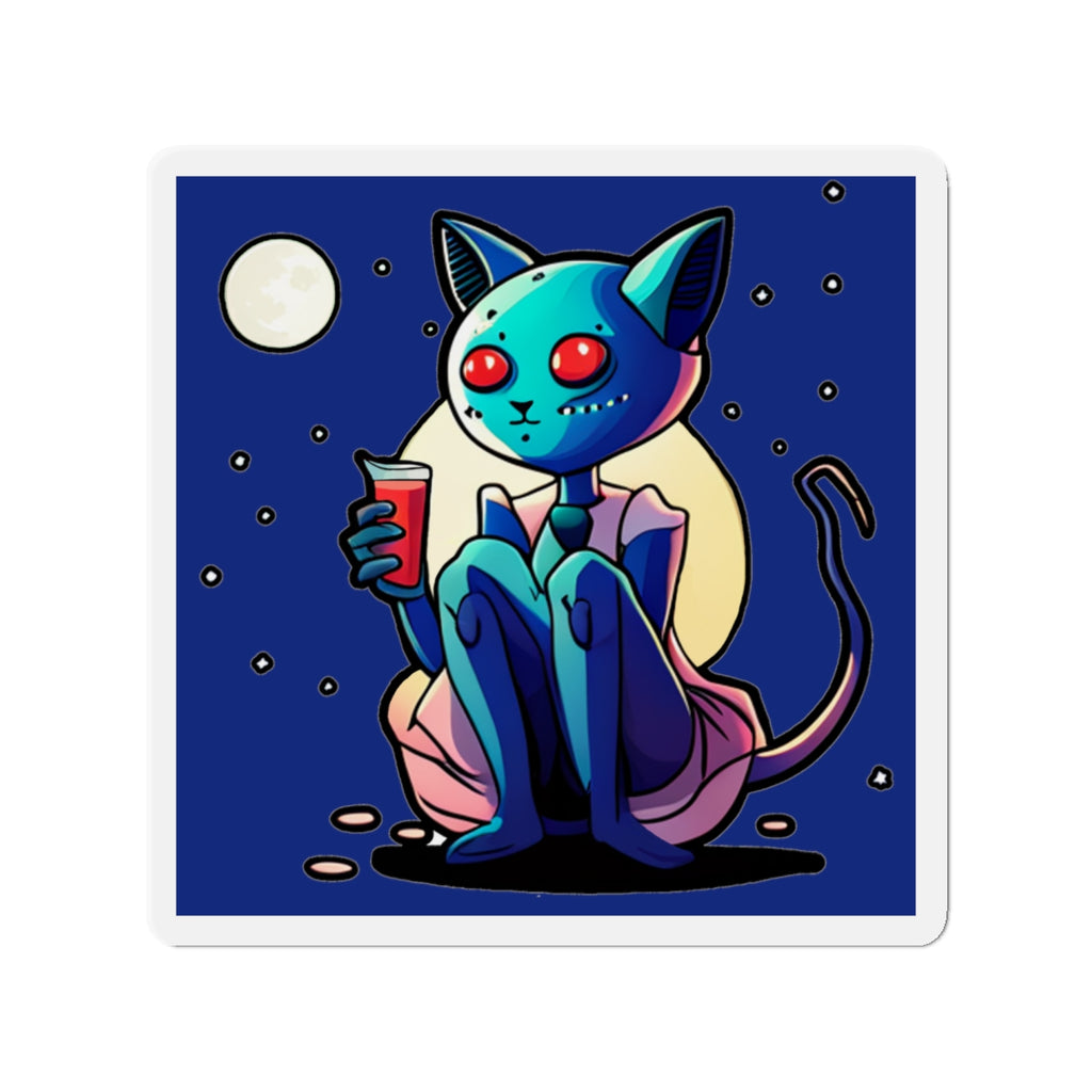 Alien Cat Die-Cut Magnet