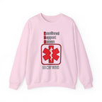 Emotional Support Human Sweatshirt – Medical Symbol “Do Not Touch” Crewneck
