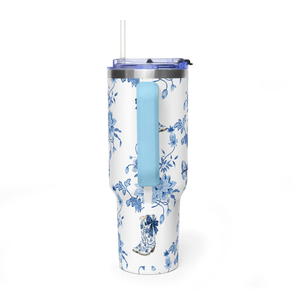 40oz Girly Western Floral Tumbler