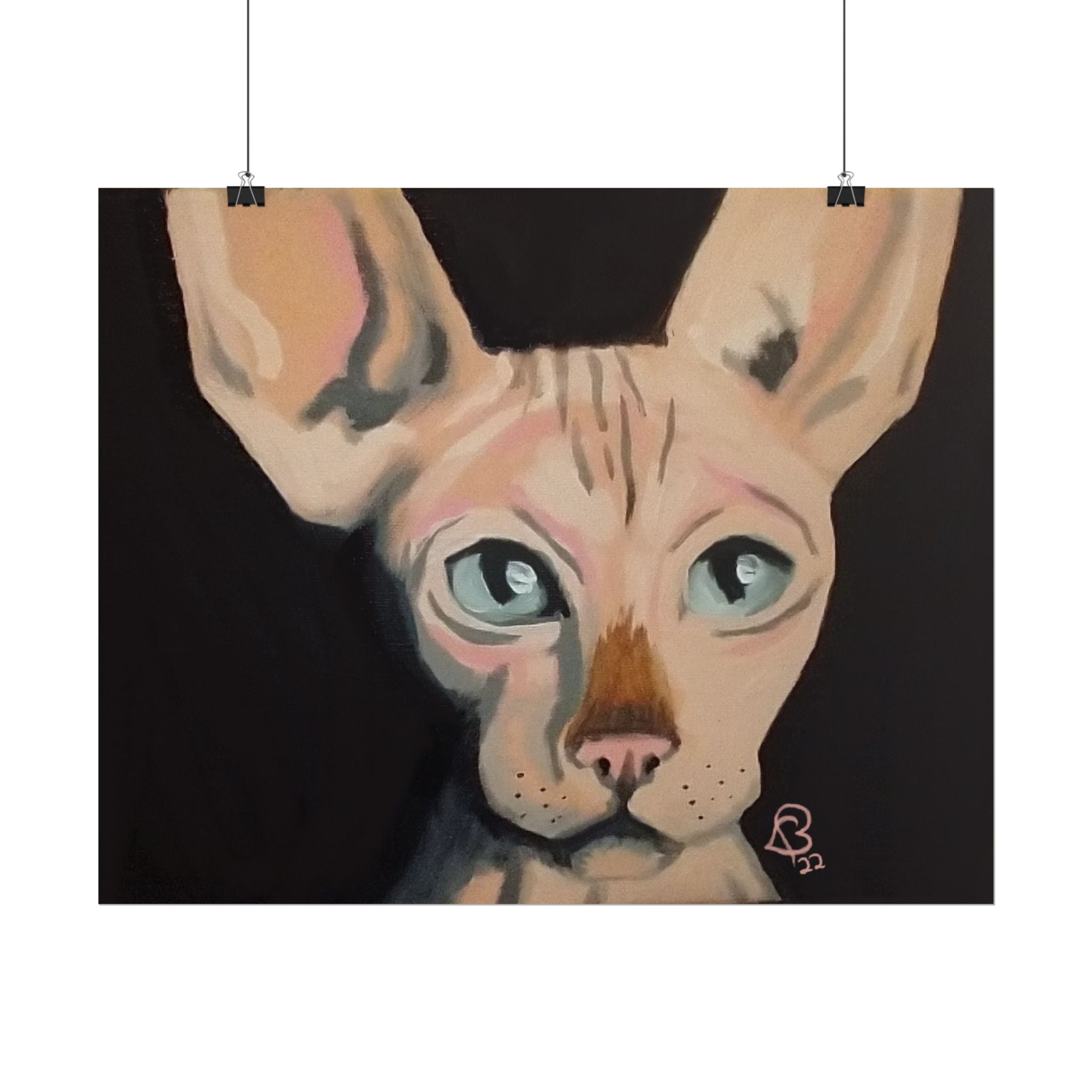 Sphynx Cat Art Poster — Rolled Fine Art Print