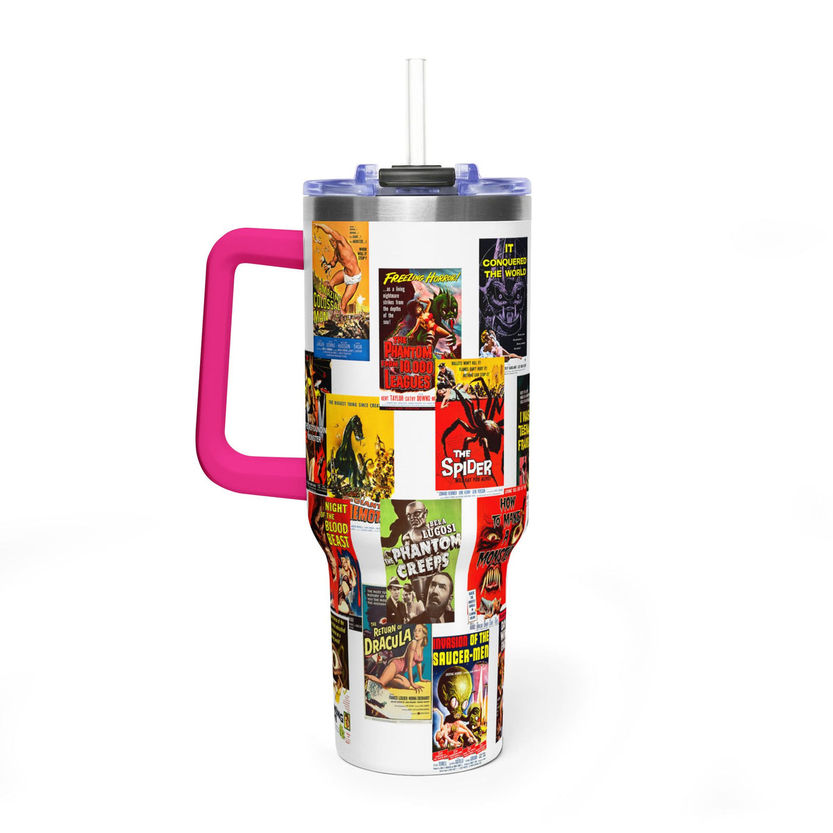 40oz B-Movies Retro Horror Poster Vacuum Tumbler