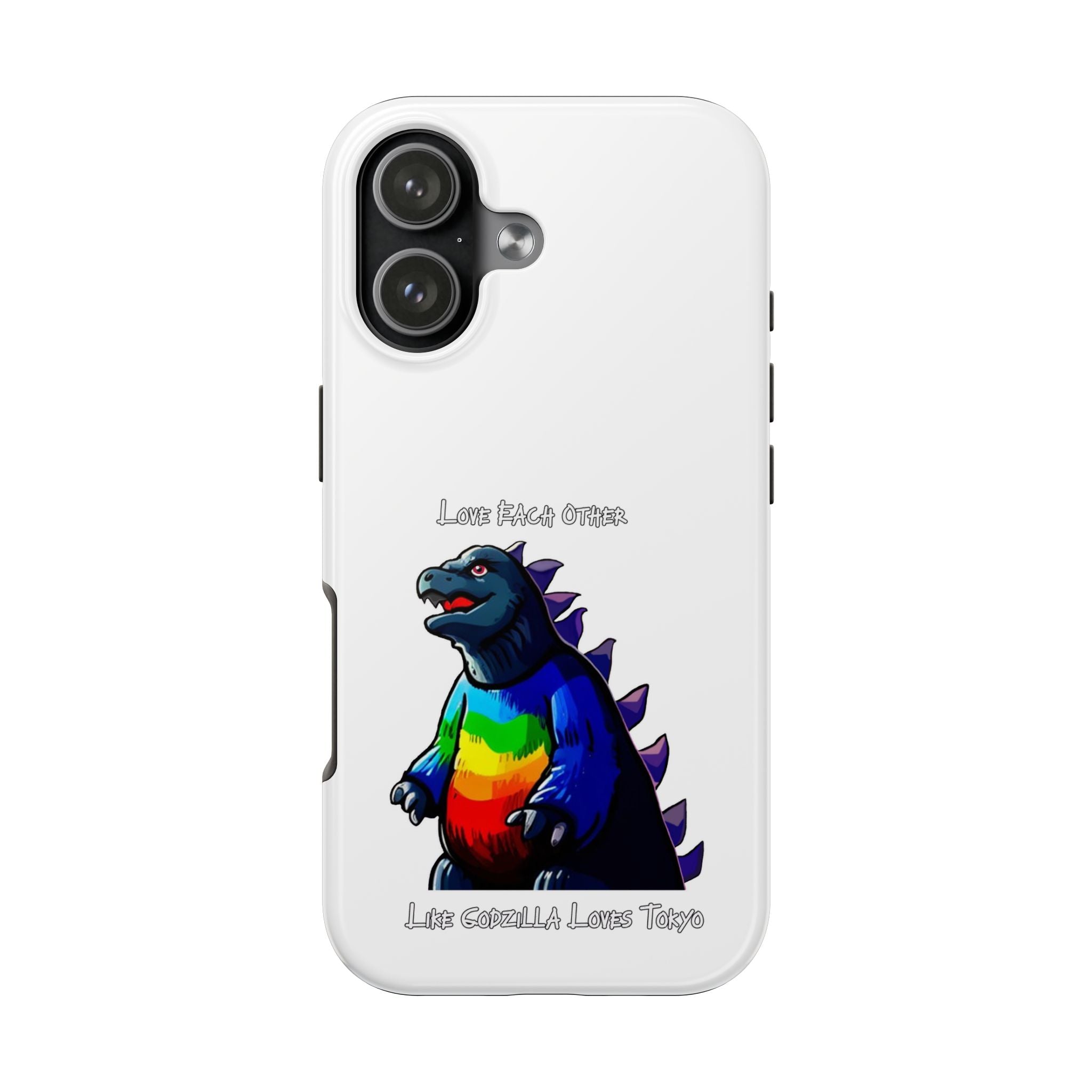 Godzilla Rainbow Phone Case — Godzilla Love Tough Protective Cover