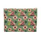 Floral Squonk Accessory Pouch — Cute Cryptid Makeup & Travel Zipper Bag
