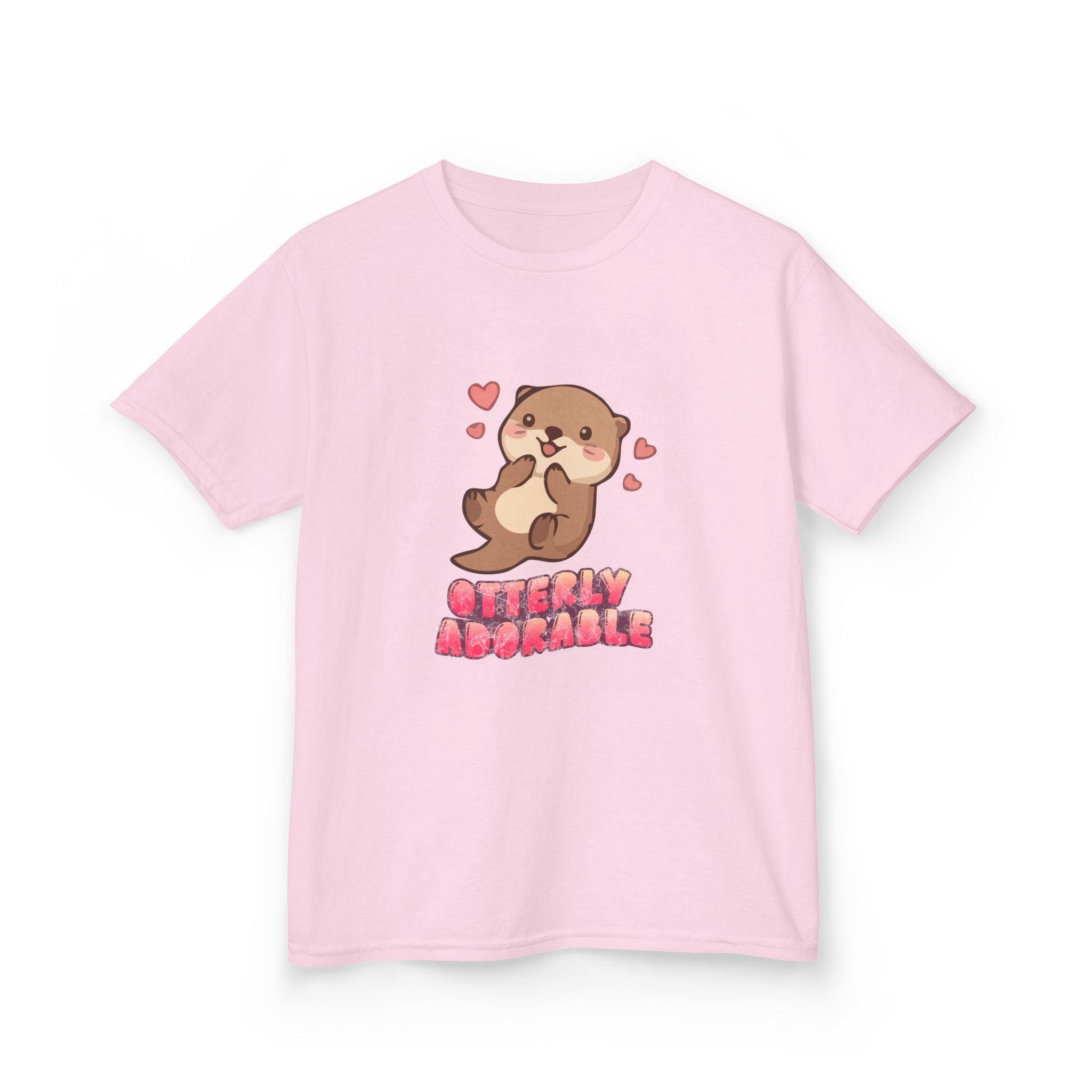 Kids Tee "Otterly Adorable" Heart Graphic Tee