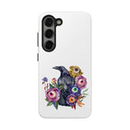 'Surreal' Tough Phone Case — Protective Phone Cover with Raven and Bouquet Design