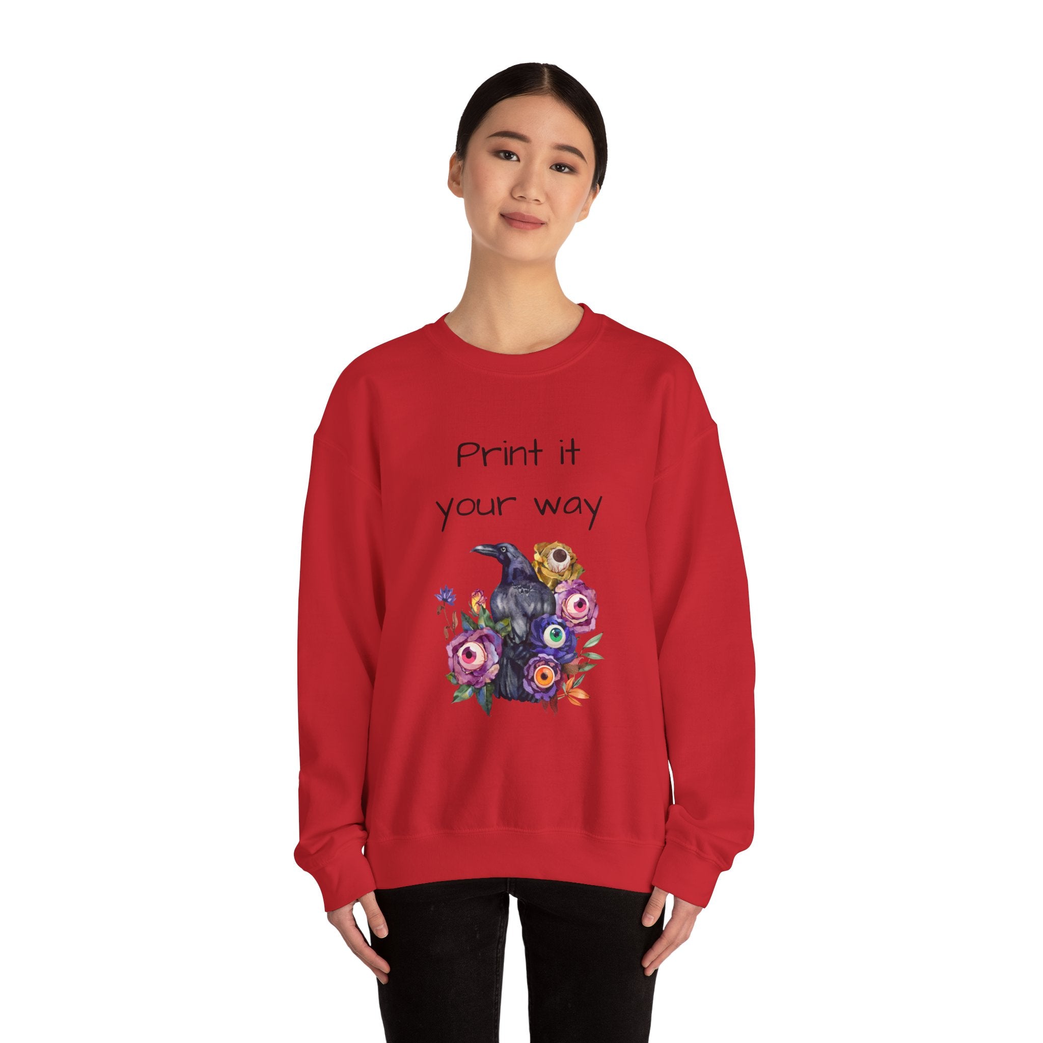 Personalize it! Crewneck Sweatshirt Surreal Design, Casual Pullover