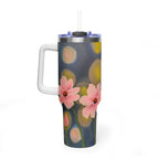 40oz Backlit Flowers Vacuum Tumbler