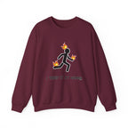 Crewneck Sweatshirt — I Tried It At Home (Funny Stick Figure on Fire Graphic)