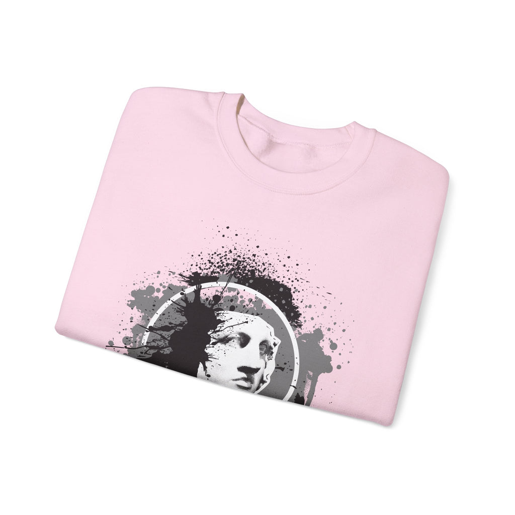 Classical Statue Ink-Splash Crewneck Sweatshirt