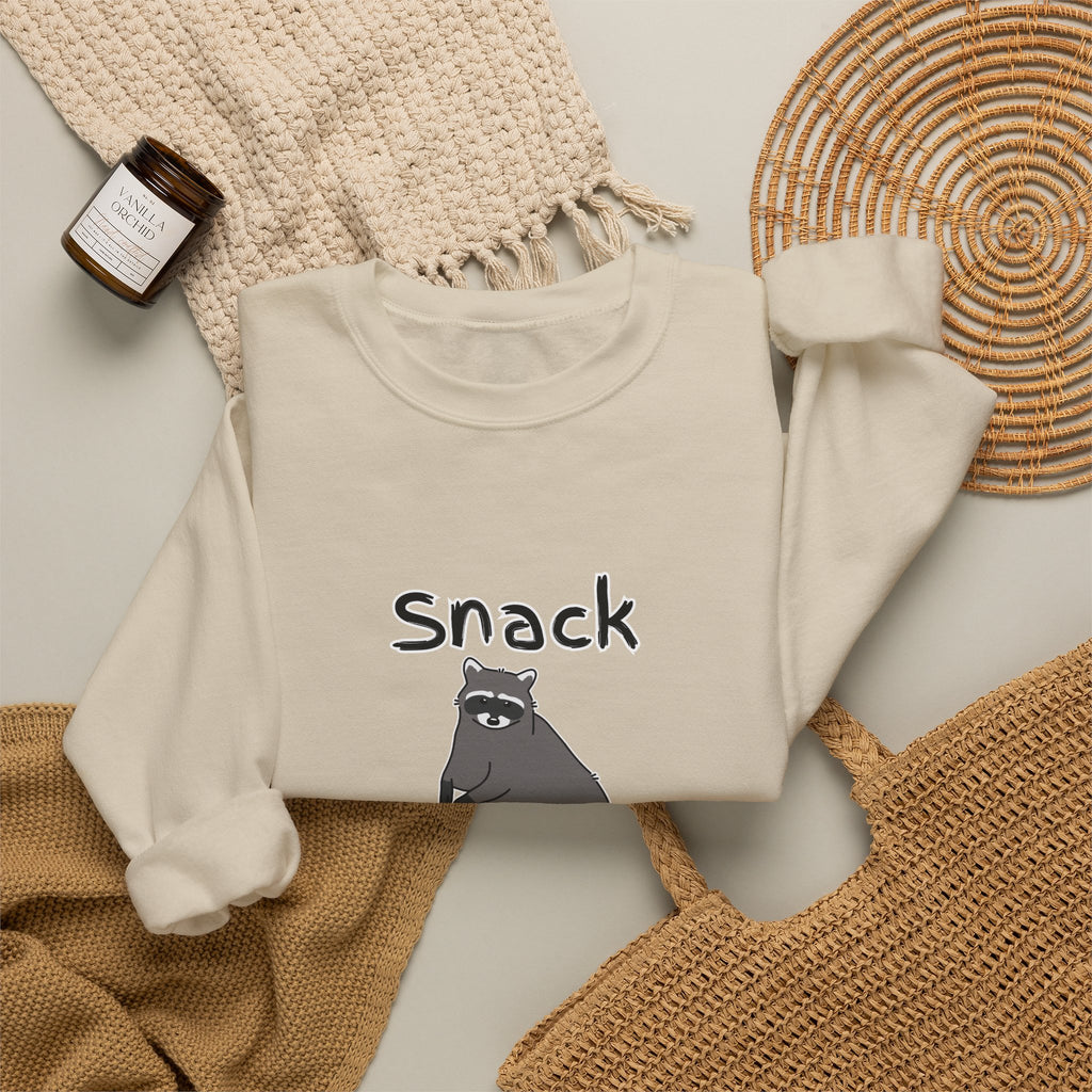 Snack Bandit Sweatshirt — Cute Raccoon Graphic Crewneck