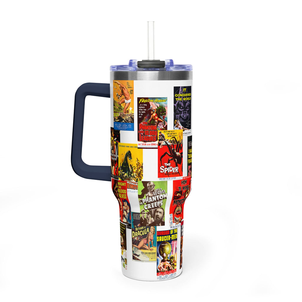 40oz B-Movies Retro Horror Poster Vacuum Tumbler
