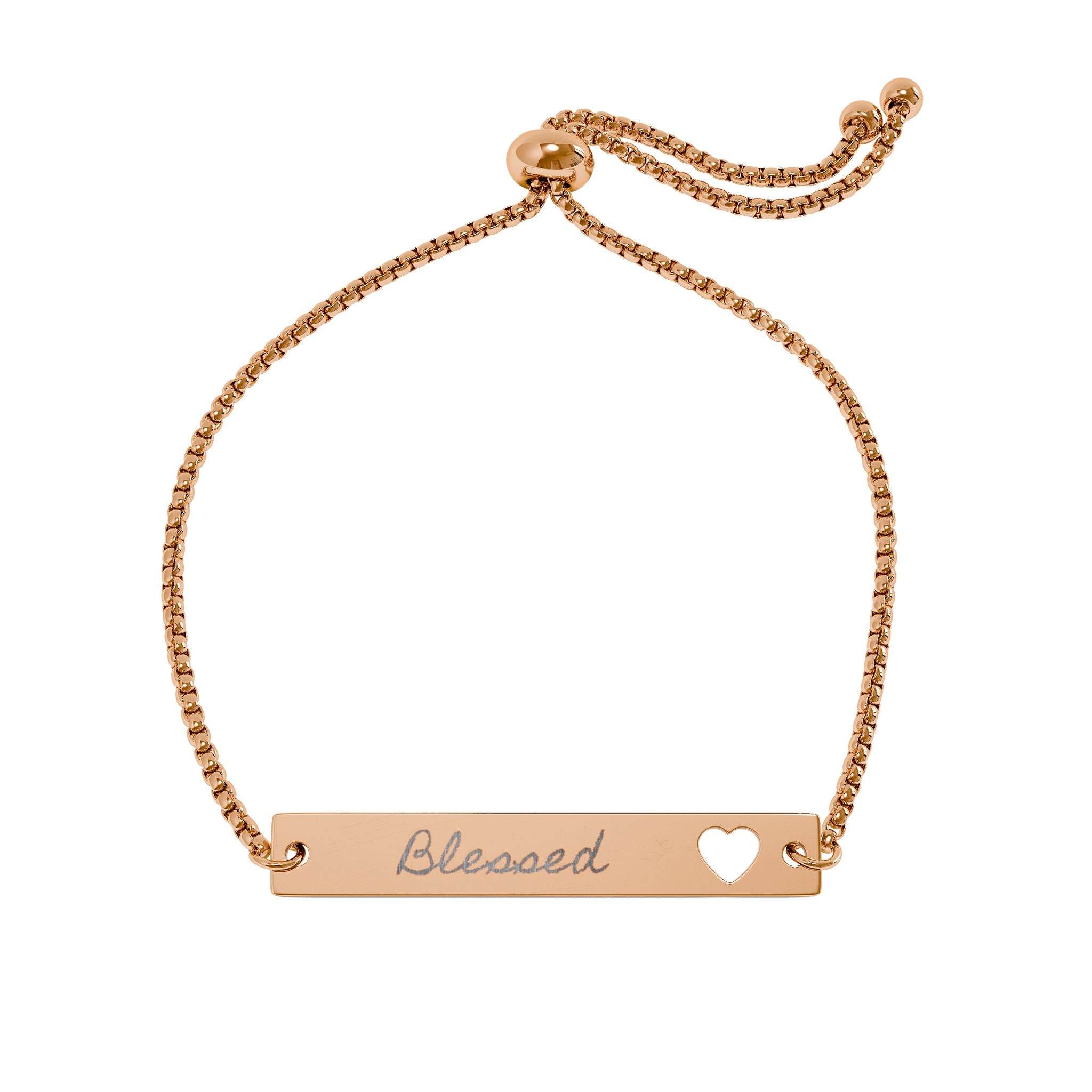Personalize it! Engravable Heart Bar Bracelet