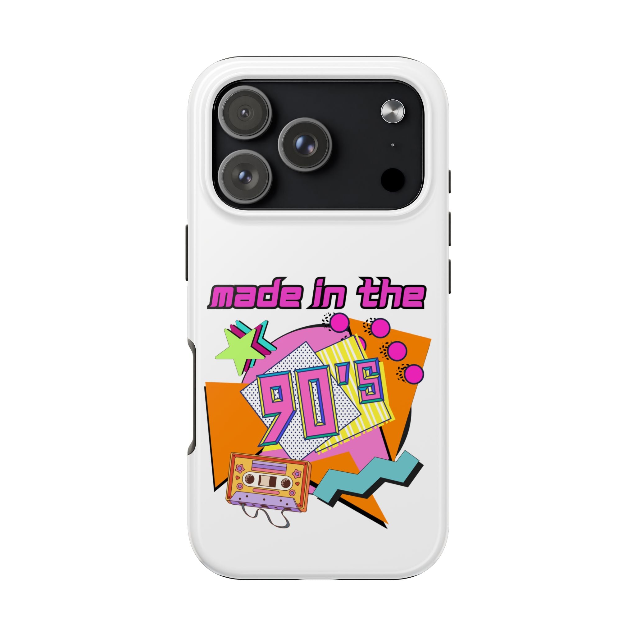90s Retro Tough Phone Case — "Made in the 90's" Cassette Graphic