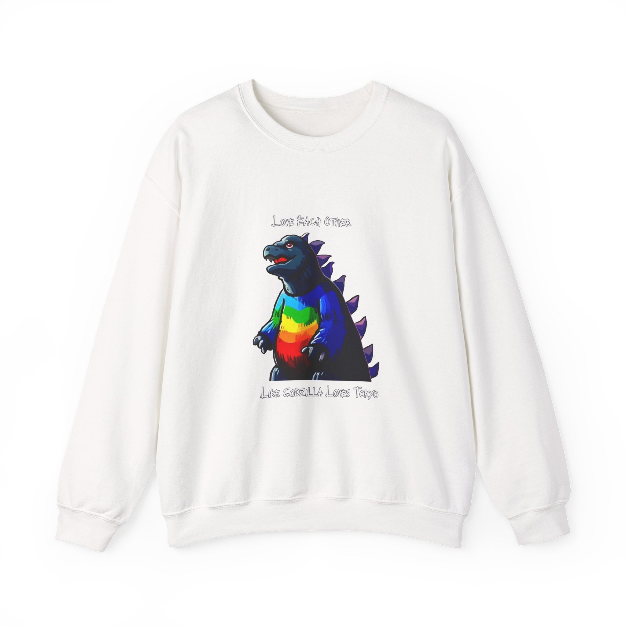 Godzilla Love Rainbow Crewneck Sweatshirt