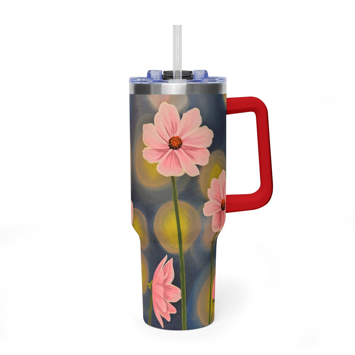 40oz Backlit Flowers Vacuum Tumbler