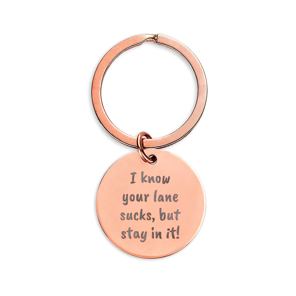 Personalize it! Round Stainless Steel Keychain