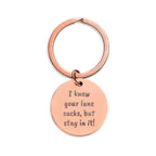 Personalize it! Round Stainless Steel Keychain